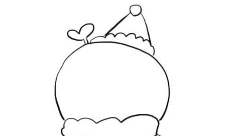 雪人简笔画可爱,雪人图片简笔画彩色 画法图3