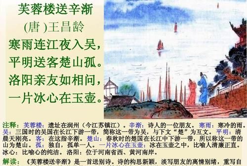 《芙蓉楼送辛渐》这首诗的意思是什么?