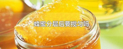 ​蜂蜜分层后要搅匀吗 蜂蜜分层后要搅匀吗为什么