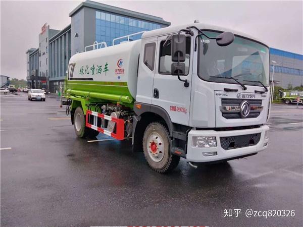 国六东风D9康机230马力14.6方洒水车-