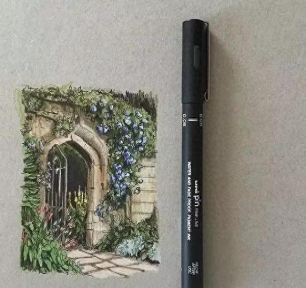 用彩铅画出来的风景，比真实的还要美！逼真又好看！