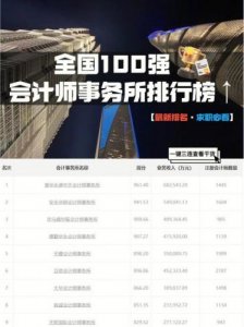 ​中国会计师事务所排名前十位(中国会计师事务所排名最新)