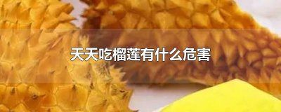 ​天天吃榴莲有什么危害