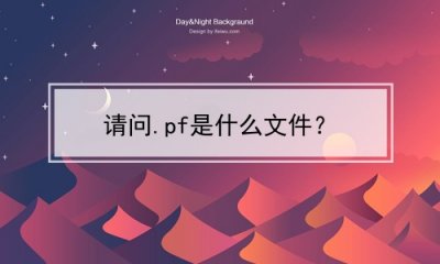 ​请问.pf是什么文件？(PF是什么文件)