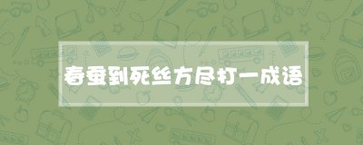 ​春蚕到死丝方尽打一成语