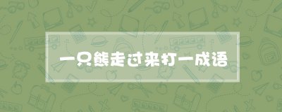 ​一只熊走过来打一成语