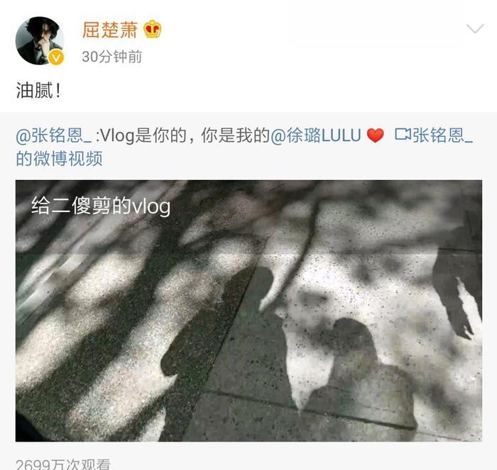 徐璐张铭恩官宣恋情！中戏F4却在评论里喊儿子儿媳妇？