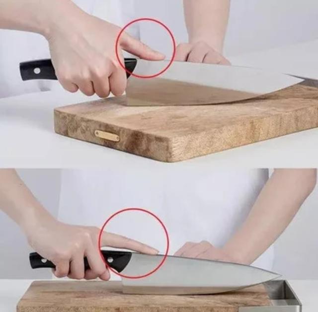 手把手教你切菜刀法（切菜正确的握刀姿势及操作技巧）(5)