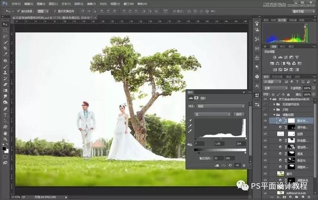 婚纱照ps修图教程背面（打造室外婚纱写真照）(18)
