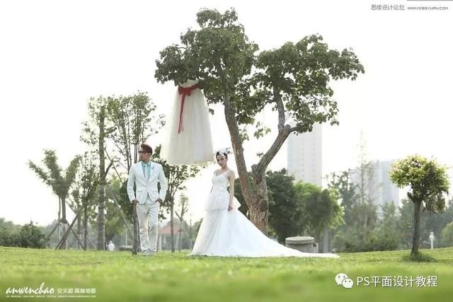 婚纱照ps修图教程背面（打造室外婚纱写真照）(2)
