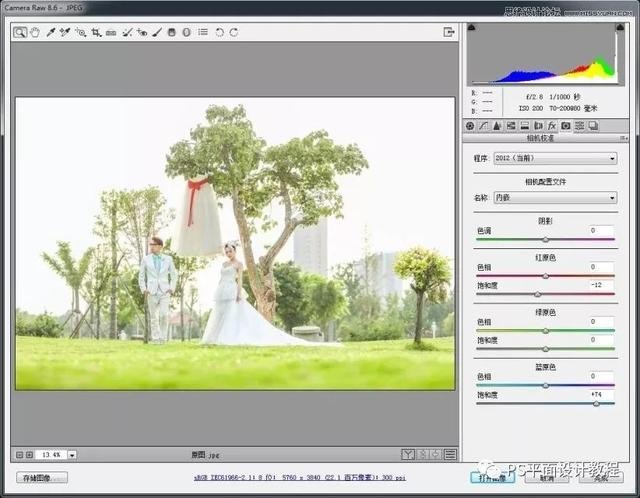 婚纱照ps修图教程背面（打造室外婚纱写真照）(6)