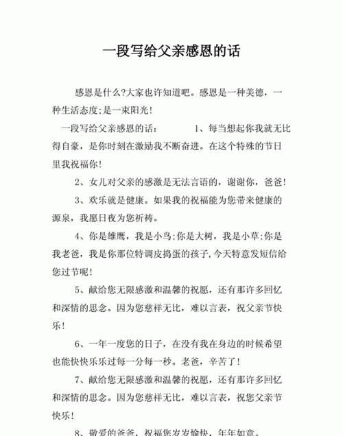 感恩父亲的暖心句子短20字