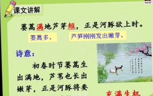 惠崇春江晚景前两句的意思是什么