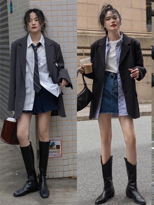 卫衣搭配外套小西装春季（卫衣失宠了今年都在穿）(10)