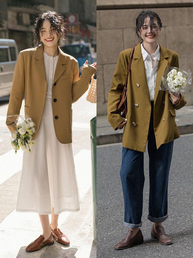 卫衣搭配外套小西装春季（卫衣失宠了今年都在穿）(5)