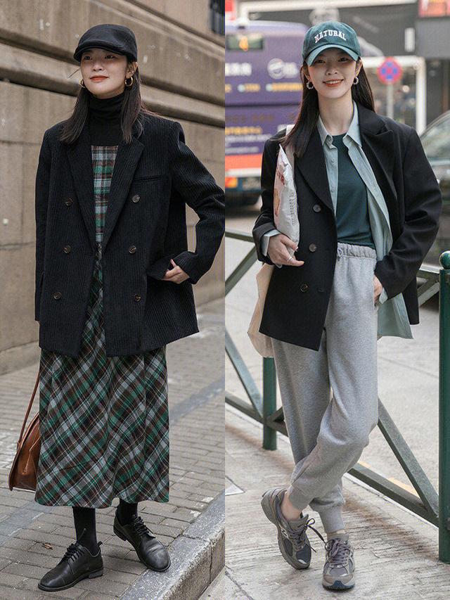 卫衣搭配外套小西装春季（卫衣失宠了今年都在穿）(1)