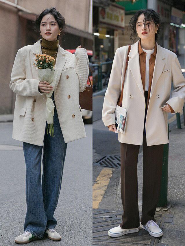 卫衣搭配外套小西装春季（卫衣失宠了今年都在穿）(8)