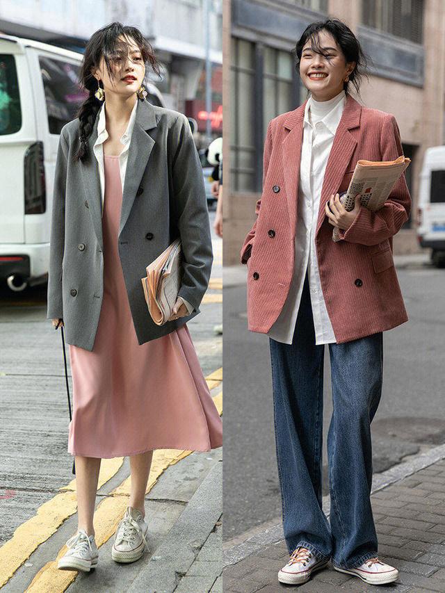 卫衣搭配外套小西装春季（卫衣失宠了今年都在穿）(4)