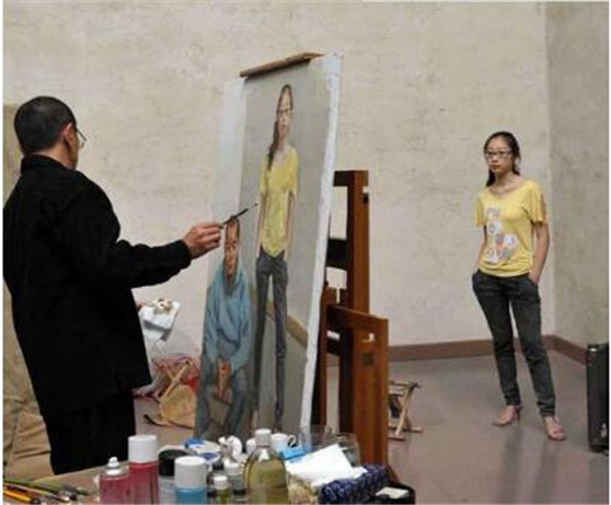 陈丹青女儿陈夜谭照片有几任妻子感情生活 陈丹青与妻子女儿图