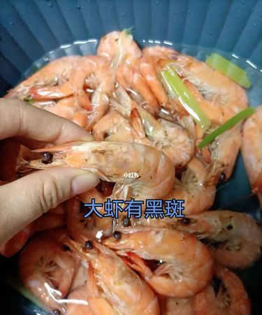 虾身上有黑斑还能吃吗