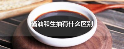 ​酱油和生抽有什么区别