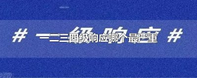 ​一二三四级响应哪个最严重