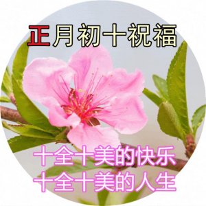 ​大年初十图片，新年祝愿十全十美，美满幸福一心一意送上！