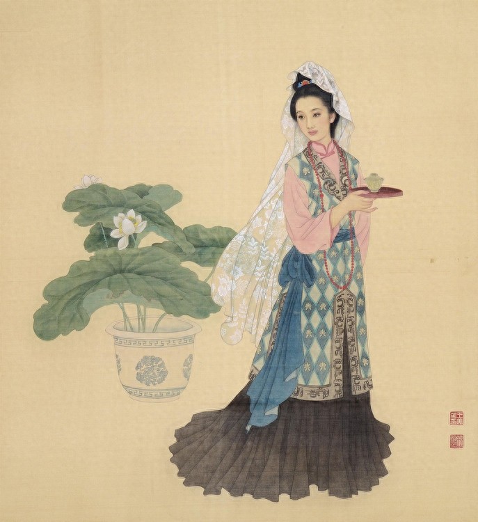 画坛伉俪——赵国经、王美芳工笔仕女欣赏