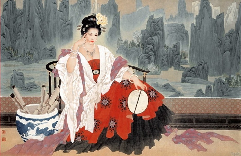 画坛伉俪——赵国经、王美芳工笔仕女欣赏