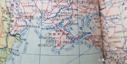 老地图上的克里米亚：1953年属于俄罗斯，1954年后划归乌克兰