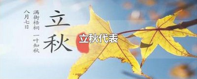 ​立秋代表