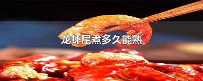 ​龙虾尾煮多久能熟