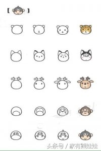 ​萌萌小动物的简笔画 宝宝你学会了吗