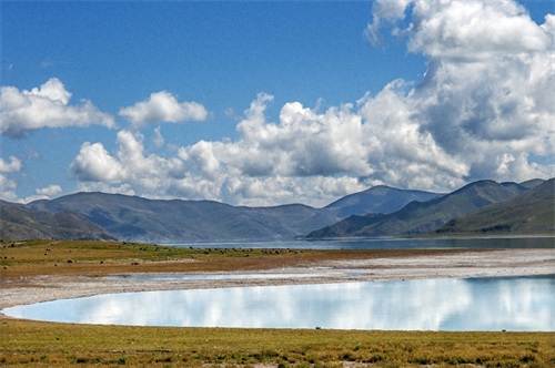 中国西藏：纳木错湖