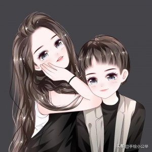 ​你要的微信头像已做好，一家三口，四口全家福卡通漫画头像