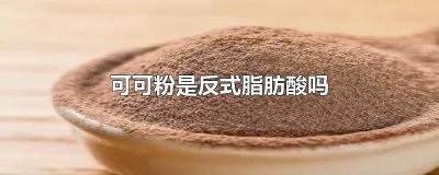 ​可可粉是反式脂肪酸吗