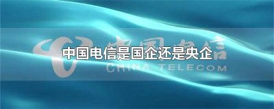 ​中国电信是国企还是央企